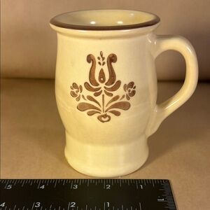Pfaltzgraff Cream and Brown Floral Mug